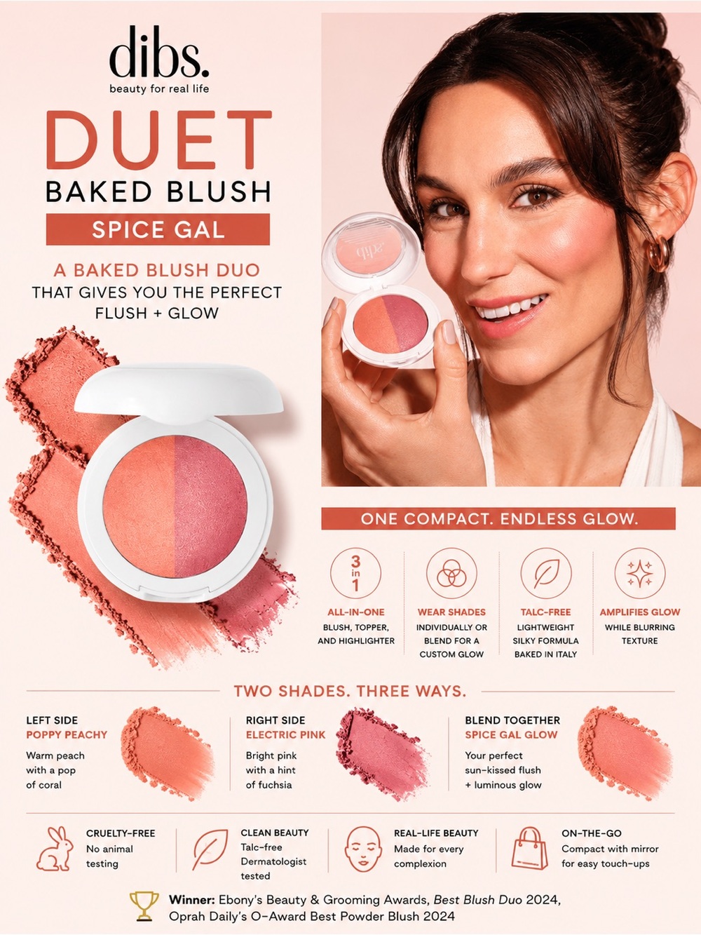 Dibs Duet Baked Blush Duo - Spice Gal